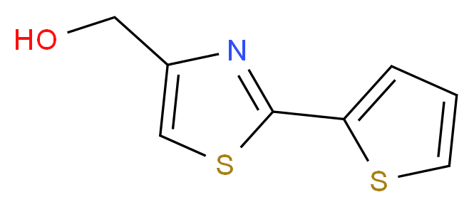 [2-(thiophen-2-yl)-1,3-thiazol-4-yl]methanol_分子结构_CAS_54986-94-6