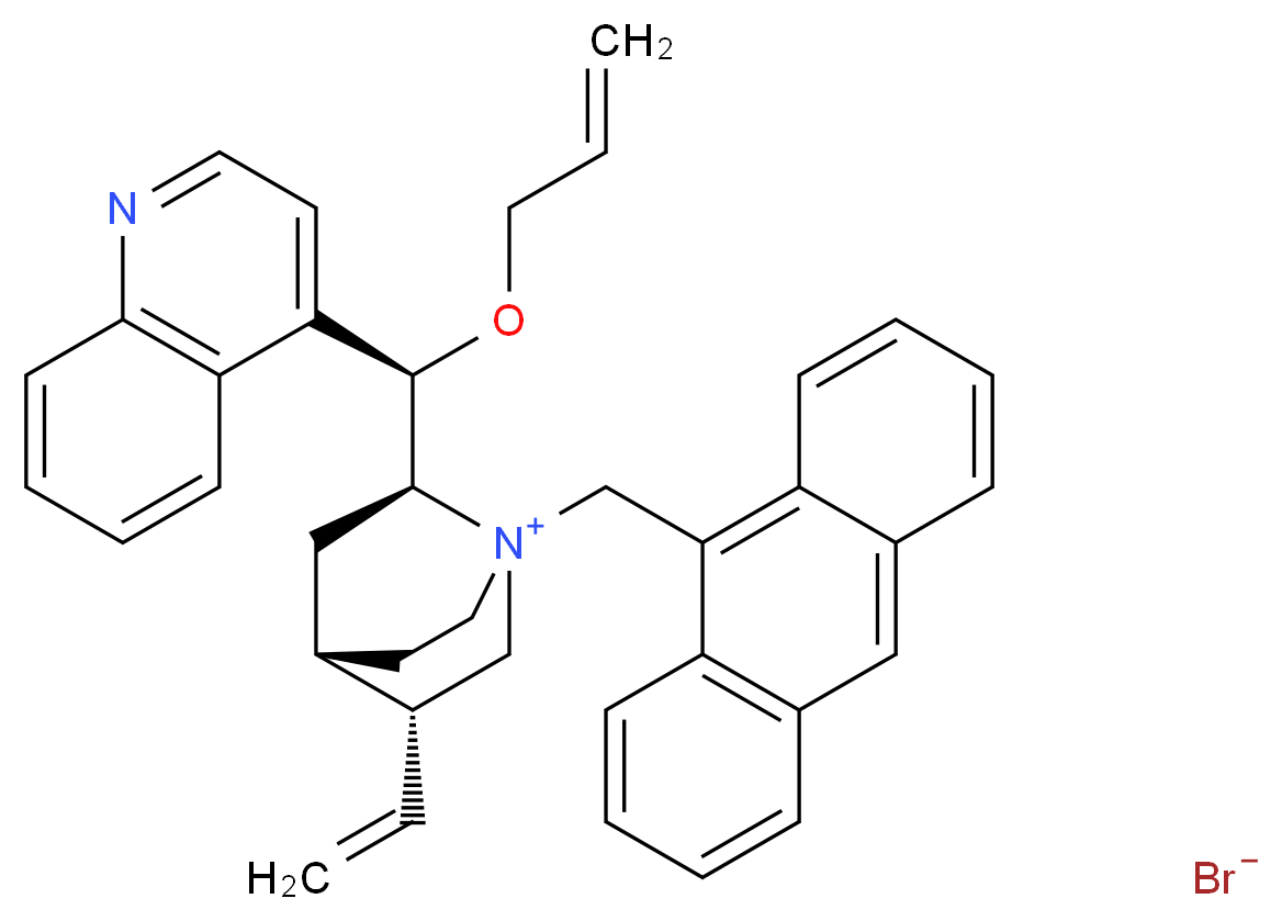 O-烯丙基-N-(9-蒽甲基)溴化金鸡纳碱_分子结构_CAS_200132-54-3)