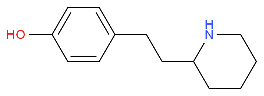 4-[2-(piperidin-2-yl)ethyl]phenol_分子结构_CAS_408312-63-0