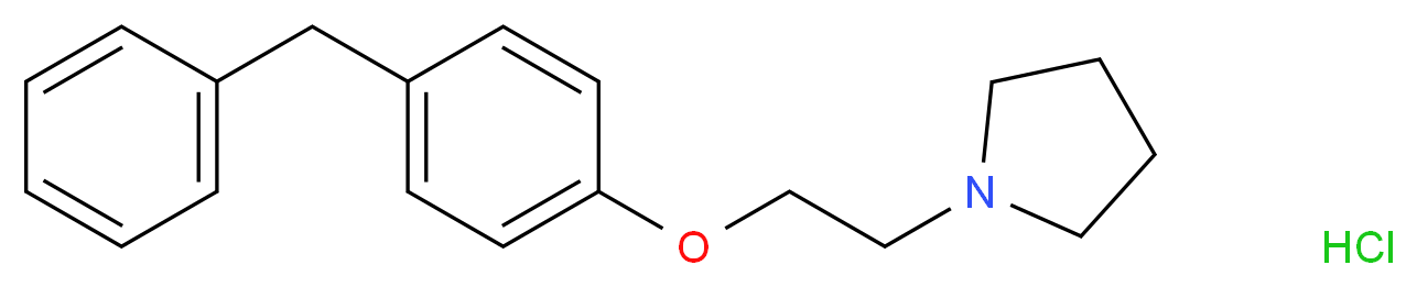 1-[2-(4-benzylphenoxy)ethyl]pyrrolidine hydrochloride_分子结构_CAS_262425-59-2