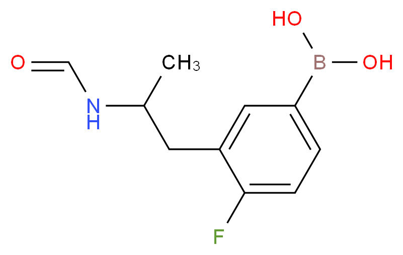 [4-fluoro-3-(2-formamidopropyl)phenyl]boronic acid_分子结构_CAS_874219-21-3