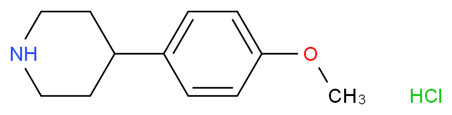4-(4-methoxyphenyl)piperidine hydrochloride_分子结构_CAS_6748-48-7