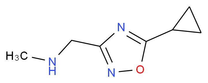 [(5-cyclopropyl-1,2,4-oxadiazol-3-yl)methyl](methyl)amine_分子结构_CAS_1177299-92-1