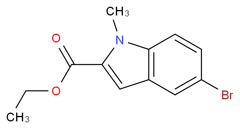 Ethyl 5-bromo-1-methyl-1H-indole-2-carboxylate_分子结构_CAS_)