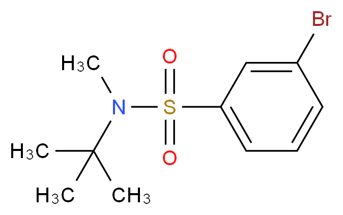 3-bromo-N-tert-butyl-N-methylbenzene-1-sulfonamide_分子结构_CAS_1187386-30-6