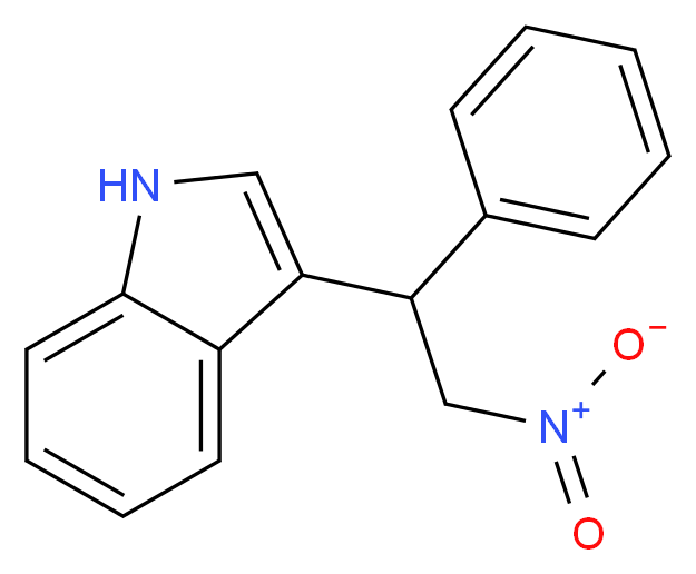 3-(2-Nitro-1-phenyl-ethyl)-1H-indole_分子结构_CAS_51626-47-2)