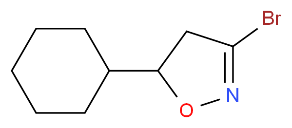 3-bromo-5-cyclohexyl-4,5-dihydro-1,2-oxazole_分子结构_CAS_1120214-99-4