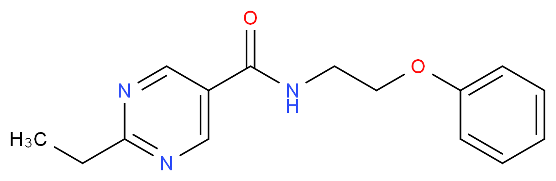 2-ethyl-N-(2-phenoxyethyl)pyrimidine-5-carboxamide_分子结构_CAS_)