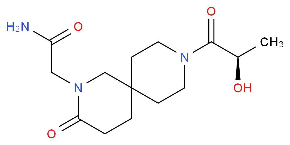 2-{9-[(2R)-2-hydroxypropanoyl]-3-oxo-2,9-diazaspiro[5.5]undec-2-yl}acetamide_分子结构_CAS_)