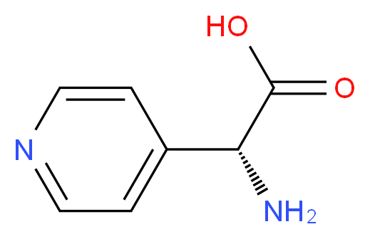 (2R)-2-amino-2-(pyridin-4-yl)acetic acid_分子结构_CAS_110772-45-7