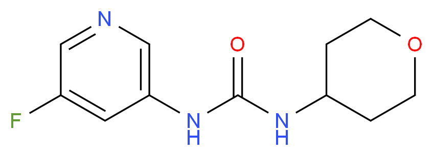 N-(5-fluoropyridin-3-yl)-N'-(tetrahydro-2H-pyran-4-yl)urea_分子结构_CAS_)