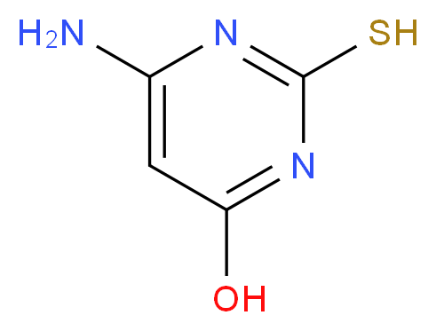 4-氨基-6-羟基-2-巯基嘧啶 单水合物_分子结构_CAS_65802-56-4)