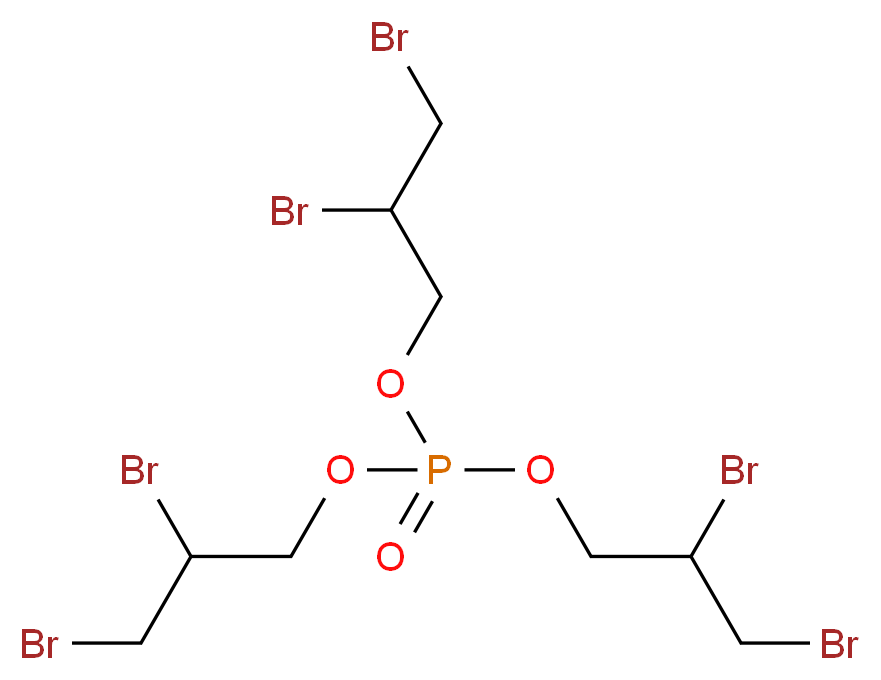 三(2,3-二溴丙基)磷酸酯_分子结构_CAS_126-72-7)