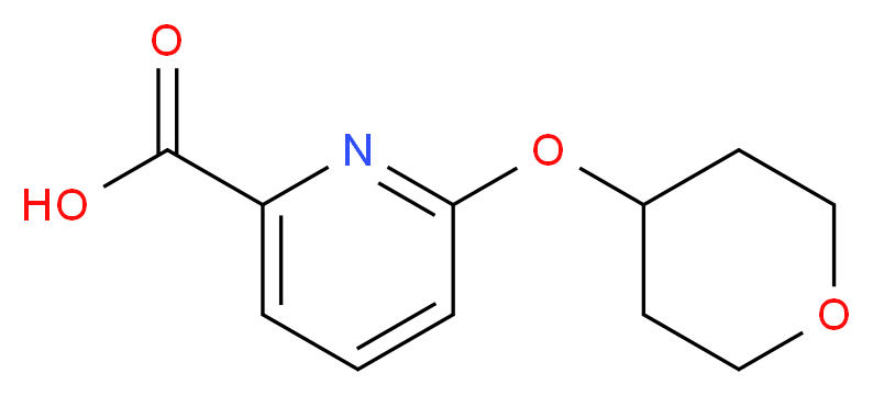 6-[(Tetrahydro-2H-pyran-4-yl)oxy]pyridine-2-carboxylic acid_分子结构_CAS_906352-78-1)