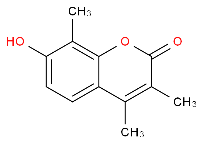 7-羟基-3,4,8-三甲基香豆素_分子结构_CAS_91963-11-0)
