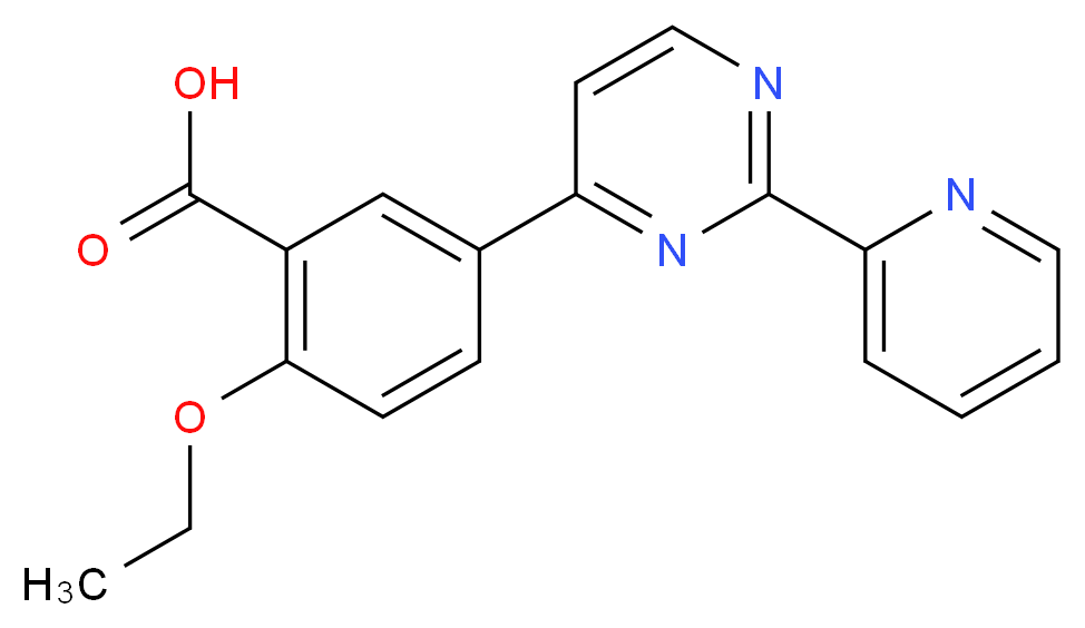 2-ethoxy-5-(2-pyridin-2-ylpyrimidin-4-yl)benzoic acid_分子结构_CAS_)