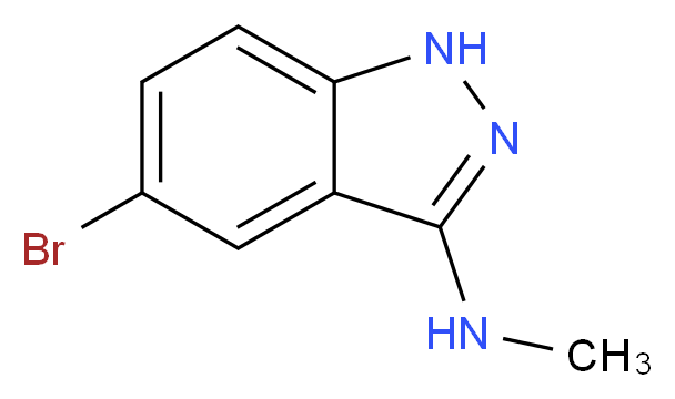 3-Methylamino-5-bromo-1H-pyrazolo[3,4-b]pyridine_分子结构_CAS_1289189-96-3)