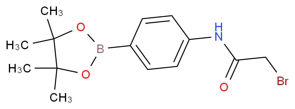 2-bromo-N-[4-(tetramethyl-1,3,2-dioxaborolan-2-yl)phenyl]acetamide_分子结构_CAS_863118-14-3
