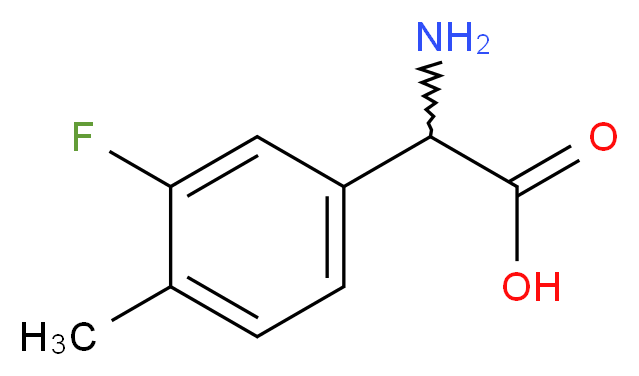2-amino-2-(3-fluoro-4-methylphenyl)acetic acid_分子结构_CAS_261951-76-2