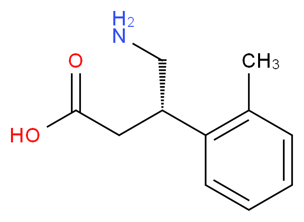 (3S)-4-amino-3-(2-methylphenyl)butanoic acid_分子结构_CAS_1260619-23-5