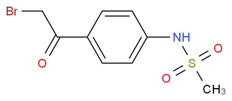 N-[4-(2-bromoacetyl)phenyl]methanesulfonamide_分子结构_CAS_5577-42-4