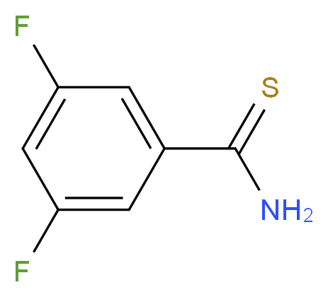 3,5-difluorobenzene-1-carbothioamide_分子结构_CAS_874791-10-3