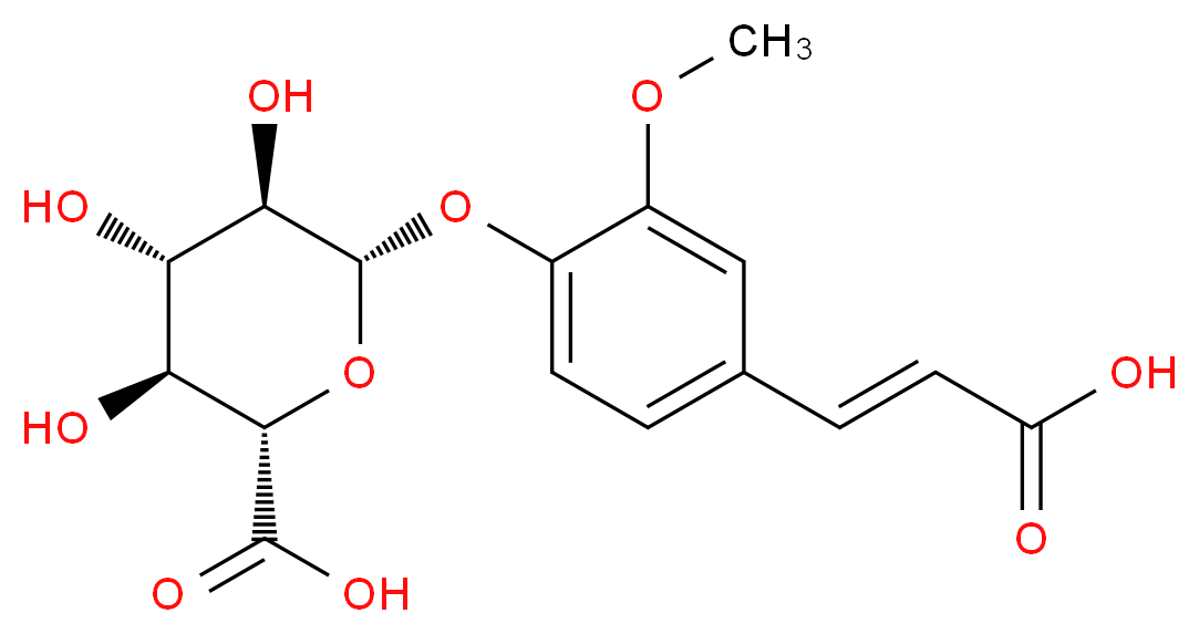 Ferulic Acid 4-O-β-D-Glucuronide_分子结构_CAS_86321-24-6)