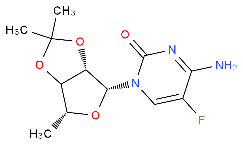 5'-Deoxy-2',3'-O-isopropylidene-5-fluorocytidine_分子结构_CAS_66335-37-3)