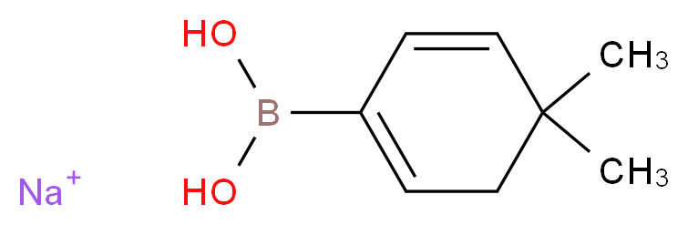sodium (4,4-dimethylcyclohexa-1,5-dien-1-yl)boronic acid_分子结构_CAS_871329-70-3
