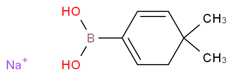 4,4-DIMETHYLCYCLOHEXA-1,5-DIENYLBORONIC ACID MONOSODIUM SALT_分子结构_CAS_871329-70-3)