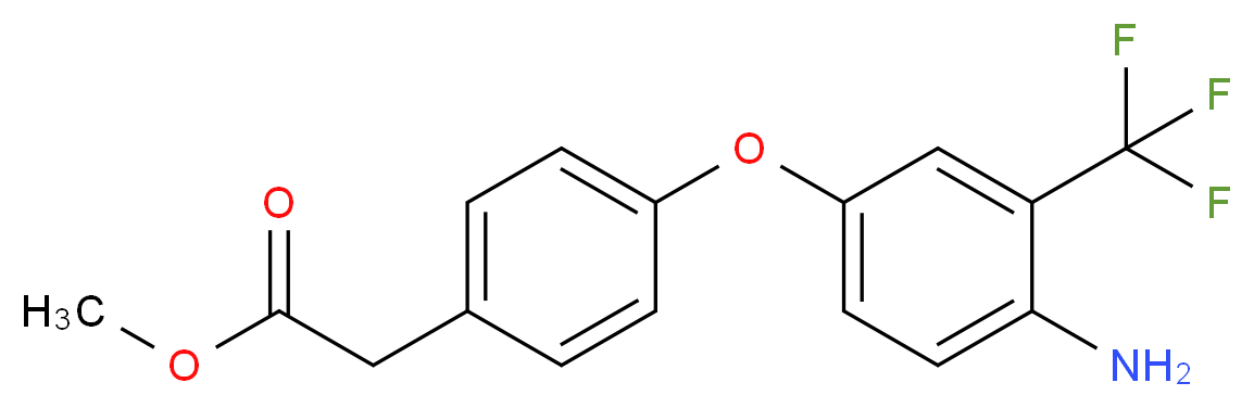 Methyl 2-{4-[4-amino-3-(trifluoromethyl)phenoxy]-phenyl}acetate_分子结构_CAS_)