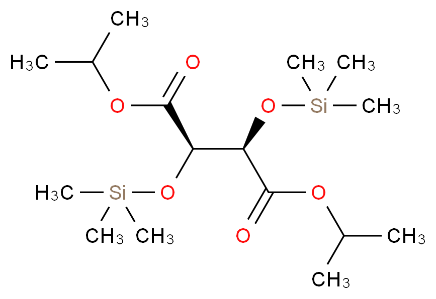 (+)-二异丙基-O,O′-双(三甲基硅烷基)-L-酒石酸酯_分子结构_CAS_130678-42-1)