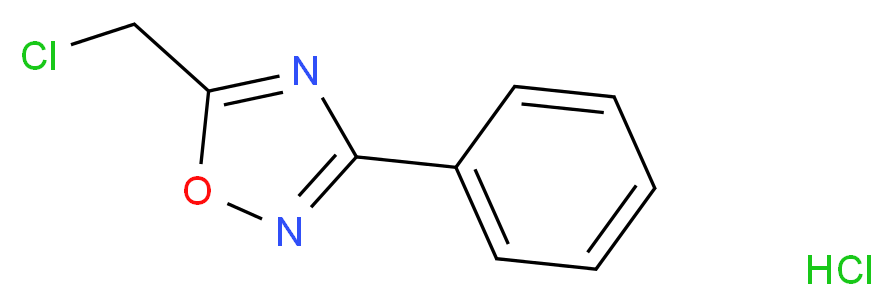 5-(chloromethyl)-3-phenyl-1,2,4-oxadiazole hydrochloride_分子结构_CAS_1822-94-2