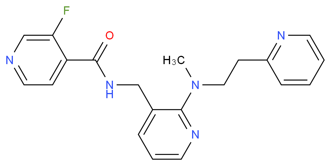 3-fluoro-N-({2-[methyl(2-pyridin-2-ylethyl)amino]pyridin-3-yl}methyl)isonicotinamide_分子结构_CAS_)