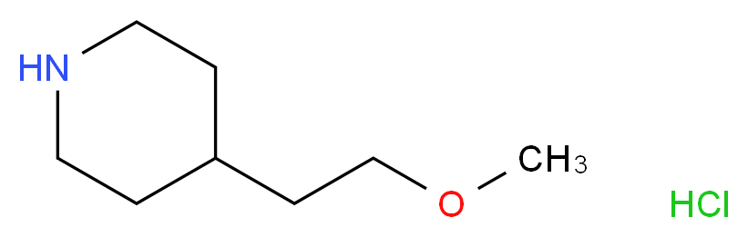 4-(2-Methoxyethyl)piperidine hydrochloride_分子结构_CAS_868849-54-1)