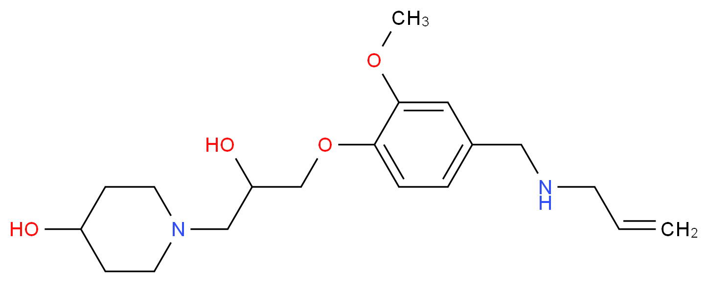 1-(3-{4-[(allylamino)methyl]-2-methoxyphenoxy}-2-hydroxypropyl)-4-piperidinol_分子结构_CAS_)
