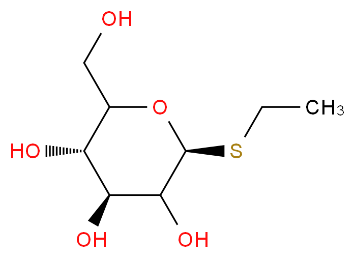 (2S,4S,5S)-2-(ethylsulfanyl)-6-(hydroxymethyl)oxane-3,4,5-triol_分子结构_CAS_7473-36-1