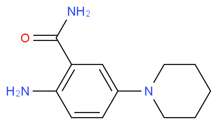 2-amino-5-piperidin-1-ylbenzamide_分子结构_CAS_314768-97-3)