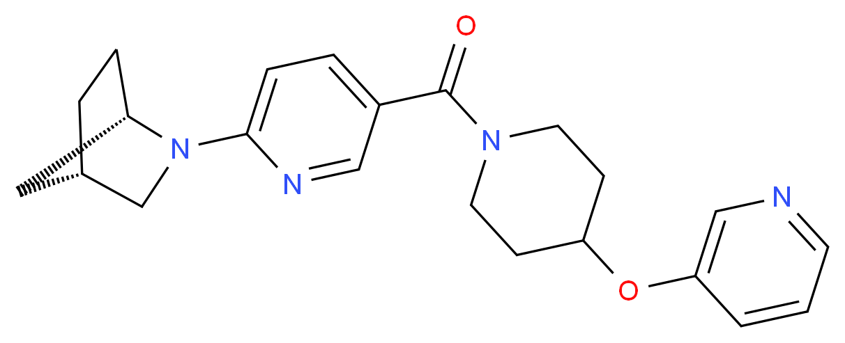 (1S*,4S*)-2-(5-{[4-(3-pyridinyloxy)-1-piperidinyl]carbonyl}-2-pyridinyl)-2-azabicyclo[2.2.1]heptane_分子结构_CAS_)