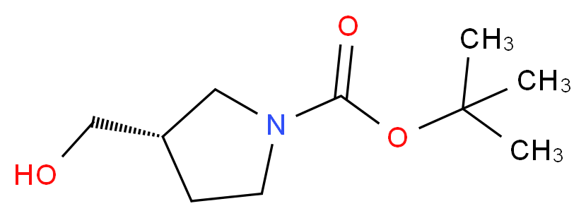 tert-butyl (3S)-3-(hydroxymethyl)pyrrolidine-1-carboxylate_分子结构_CAS_199174-24-8