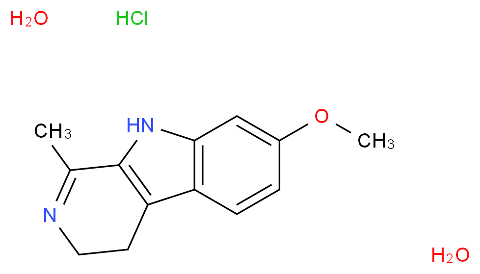 7-methoxy-1-methyl-3H,4H,9H-pyrido[3,4-b]indole dihydrate hydrochloride_分子结构_CAS_63885-08-5