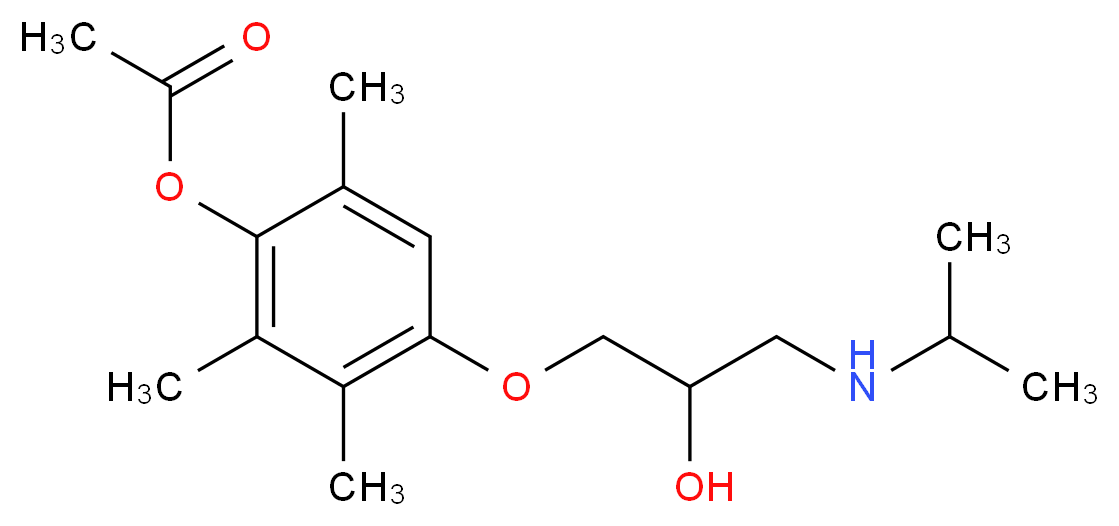 4-{2-hydroxy-3-[(propan-2-yl)amino]propoxy}-2,3,6-trimethylphenyl acetate_分子结构_CAS_22664-55-7