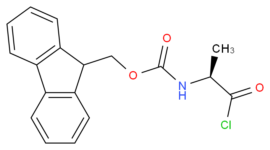 9H-fluoren-9-ylmethyl N-[(2S)-1-chloro-1-oxopropan-2-yl]carbamate_分子结构_CAS_103321-50-2