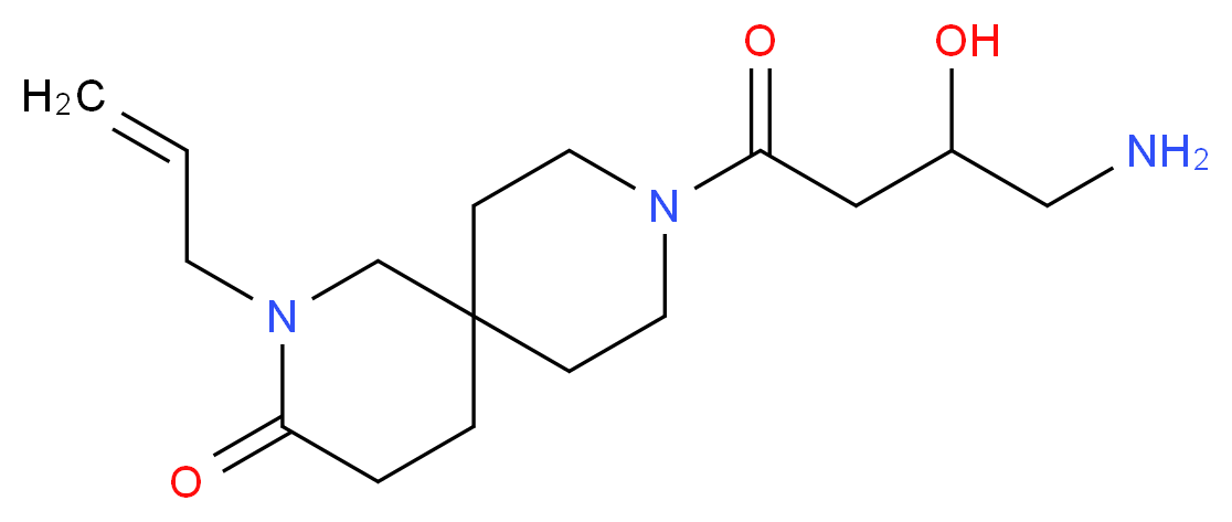 2-allyl-9-(4-amino-3-hydroxybutanoyl)-2,9-diazaspiro[5.5]undecan-3-one_分子结构_CAS_)