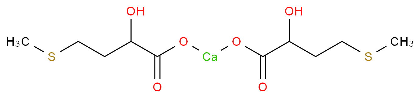 {[2-hydroxy-4-(methylsulfanyl)butanoyl]oxy}calcio 2-hydroxy-4-(methylsulfanyl)butanoate_分子结构_CAS_922-50-9