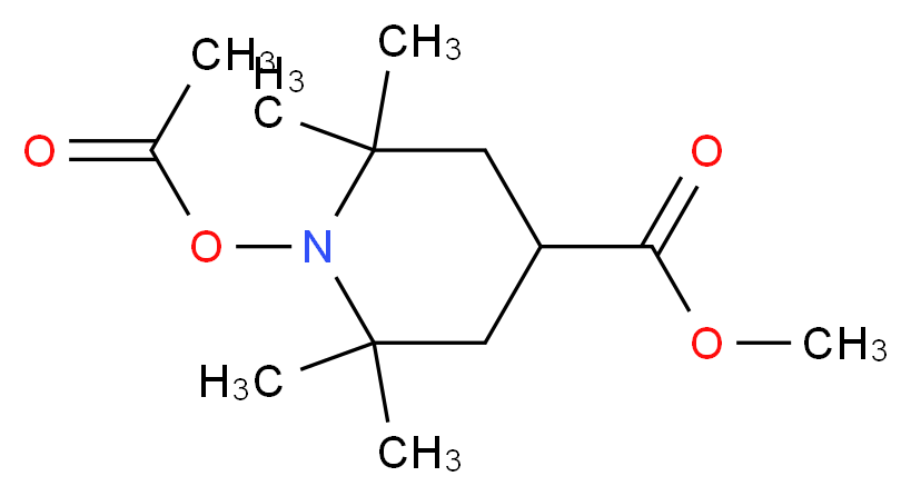 methyl 1-(acetyloxy)-2,2,6,6-tetramethylpiperidine-4-carboxylate_分子结构_CAS_439858-37-4