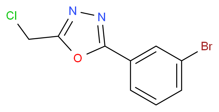 2-(3-bromophenyl)-5-(chloromethyl)-1,3,4-oxadiazole_分子结构_CAS_944391-84-8