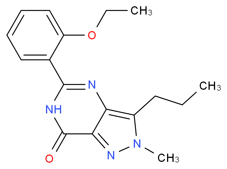 5-(2-ethoxyphenyl)-2-methyl-3-propyl-2H,6H,7H-pyrazolo[4,3-d]pyrimidin-7-one_分子结构_CAS_501120-40-7