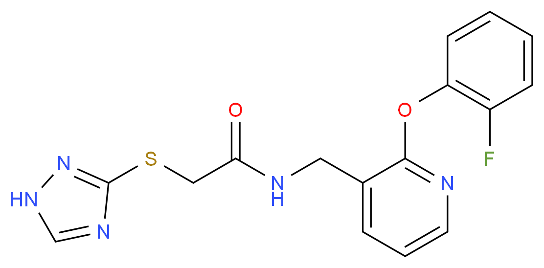 N-{[2-(2-fluorophenoxy)pyridin-3-yl]methyl}-2-(1H-1,2,4-triazol-3-ylthio)acetamide_分子结构_CAS_)