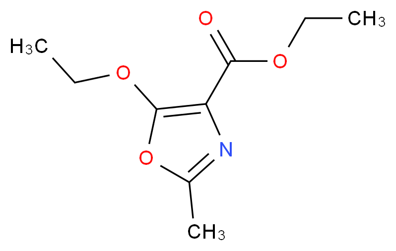 ETHYL 5-ETHOXY-2-METHYLOXAZOLE-4-CARBOXYLATE_分子结构_CAS_3357-55-9)